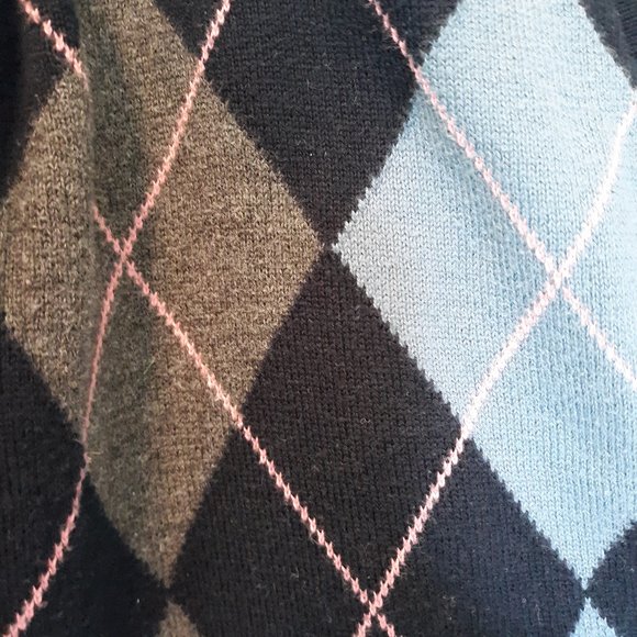 Juicy Couture Navy Argyle Cardigan 12 - Picture 6 of 9